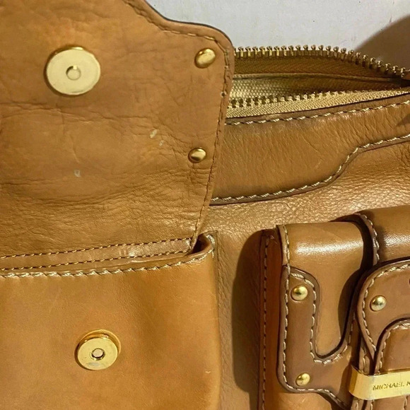 Michael kors brown leather shoulder handbag - Picture 9 of 12